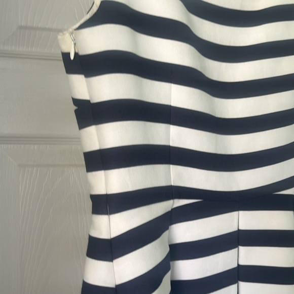 Kate Spade Navy & White Striped Mariella Dress Cap Sleeve Boat Neck - Picture 4 of 6